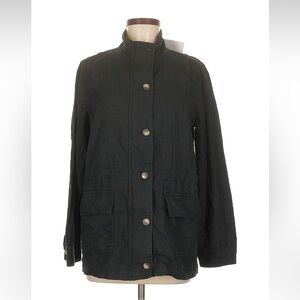 NWT Market & Spruce Linen Blend Utility Shirt Jacket